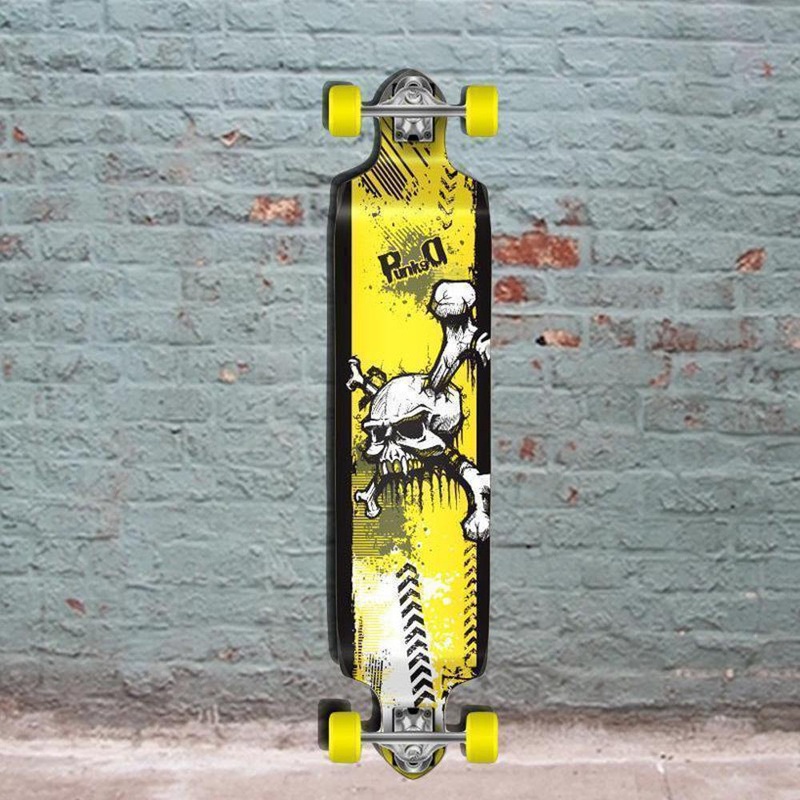 Punked Drop Down Skull Longboard 41 inch Complete Complete