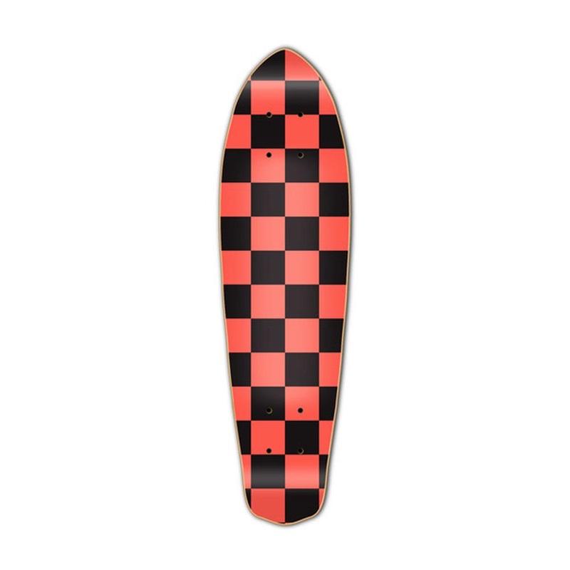 Punked Micro Cruiser  Deck – Checker Orange Deck