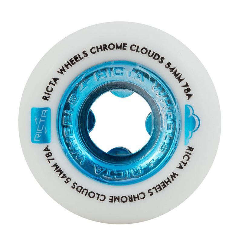 Ricta Wheels “Chrome Clouds- Blue” Assorted Sized Wheel 54MM