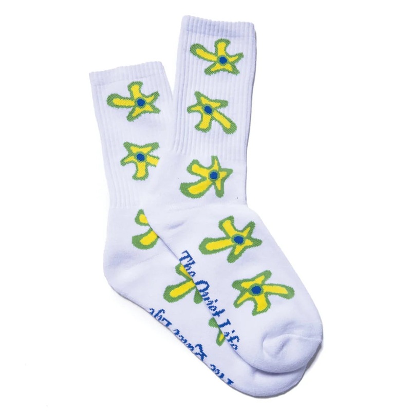 The Quiet Life Ancient Wisdoms Flower Sock White