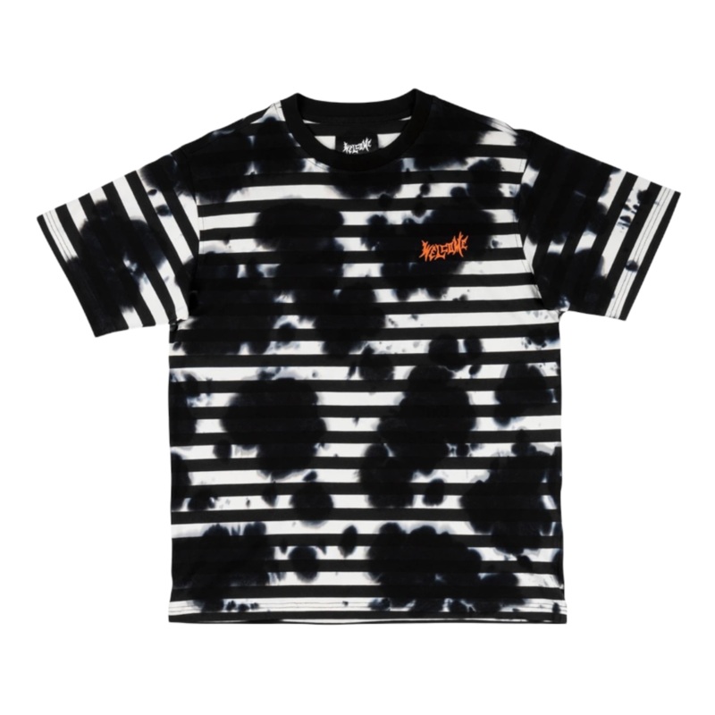 WELCOME RELIC TIE-DYED STRIPE SHORT SLEEVE KNIT – BONE S
