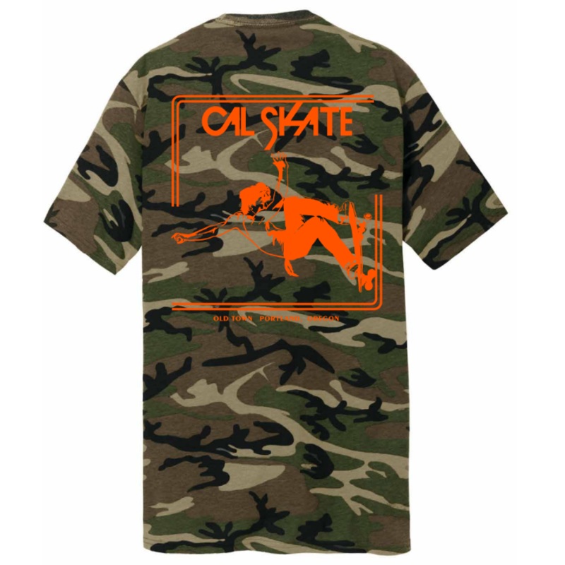 Cal Skate Skateboards “Slasher – Camouflage” Shirt YOUTH LARGE