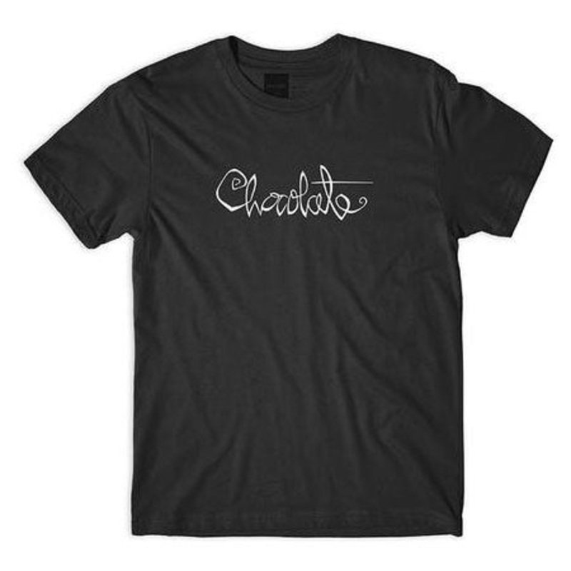 Chocolate Original Script T Shirt Black Extra Large