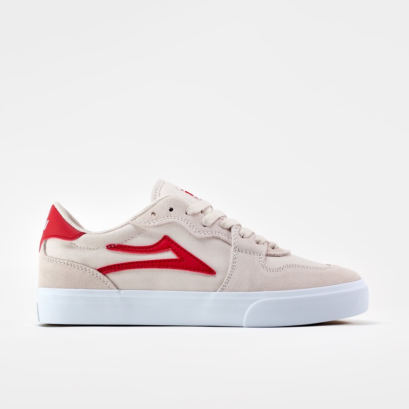Lakai – York Shoes – White/Red UK 7