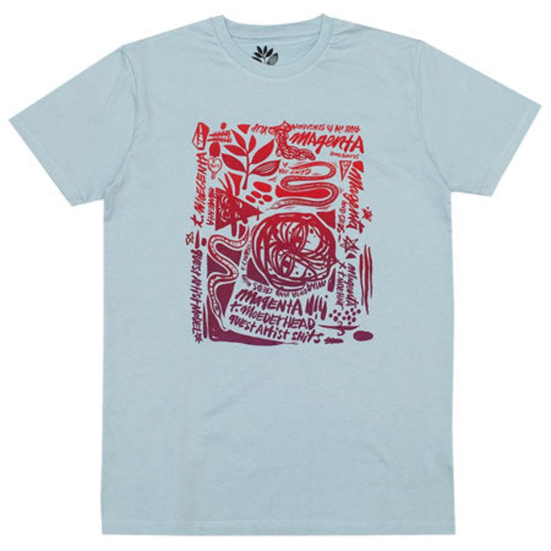 Magenta Thomas Campbell T Shirt Aqua Blue Small