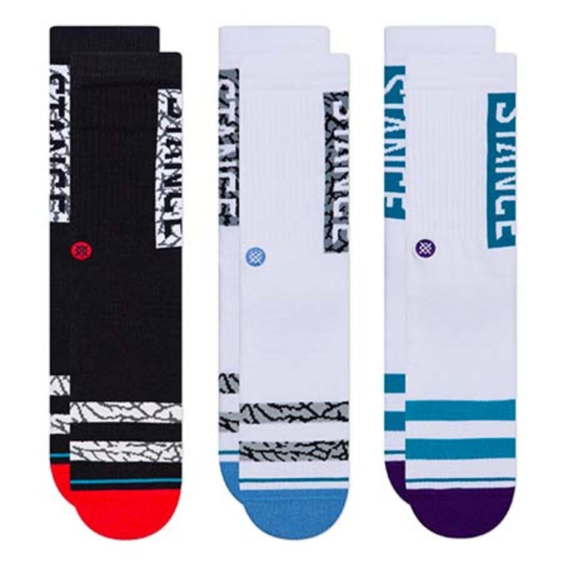 Stance OG 3-Pack Crew Socks Multi Large