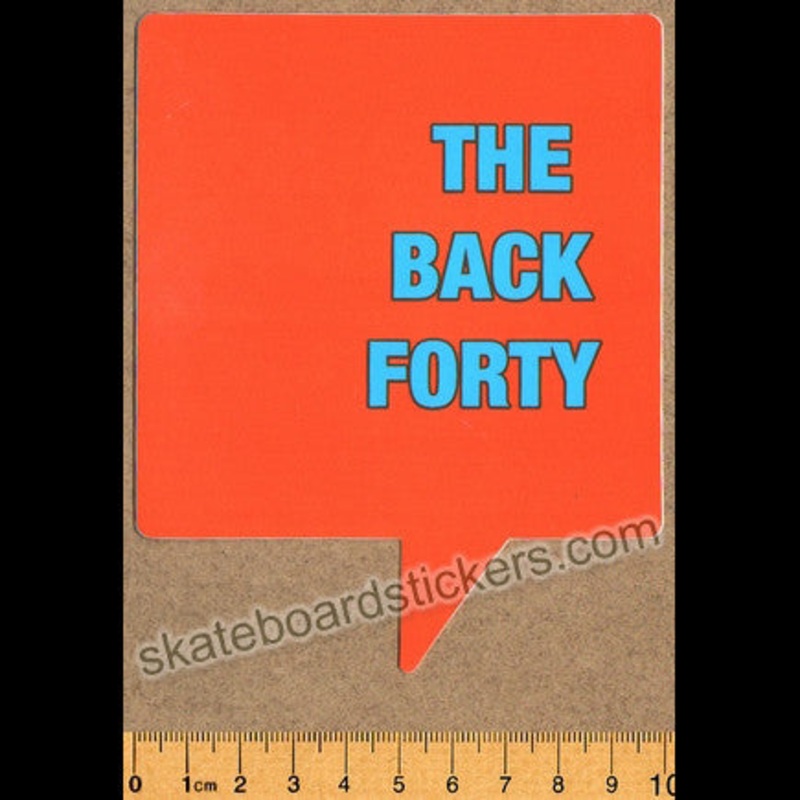 The Back Forty Skateboard Sticker – Orange
