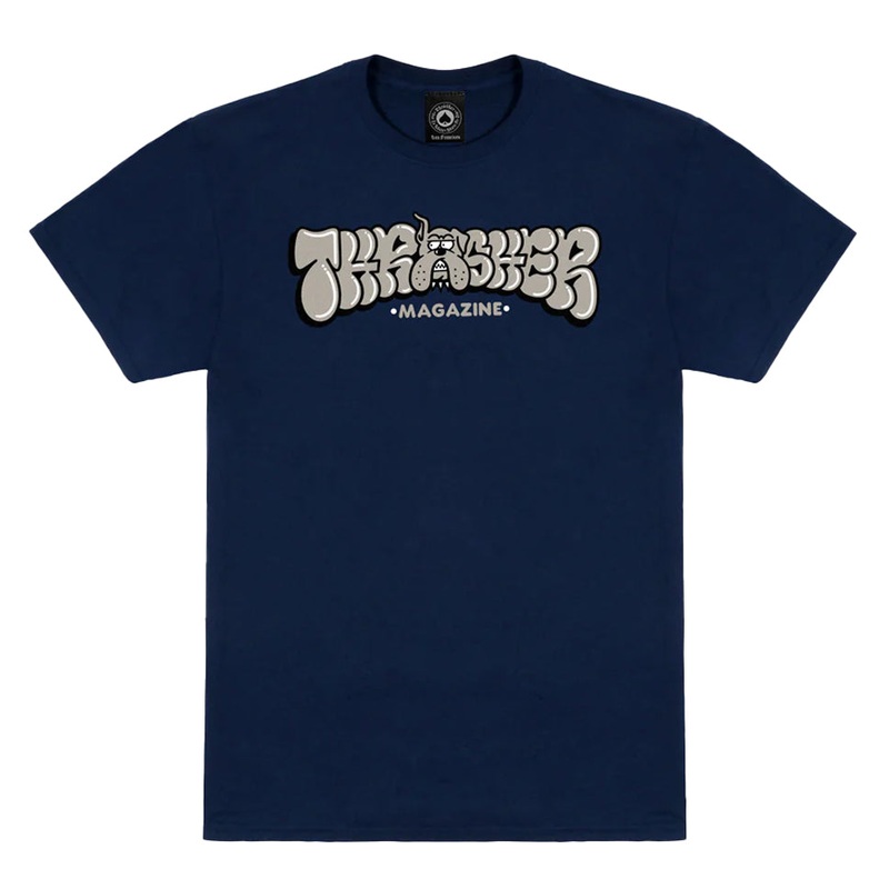 Thrasher Magazine Bully T Shirt Navy Medium