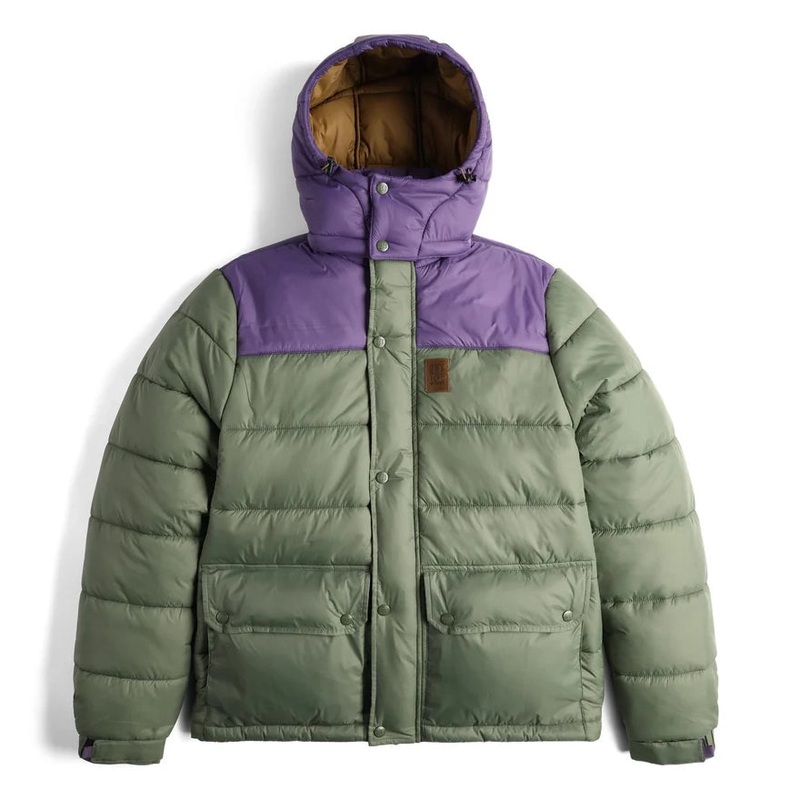 Topo Designs Retro Ridge Puffer Jacket Beetle/Loganberry M