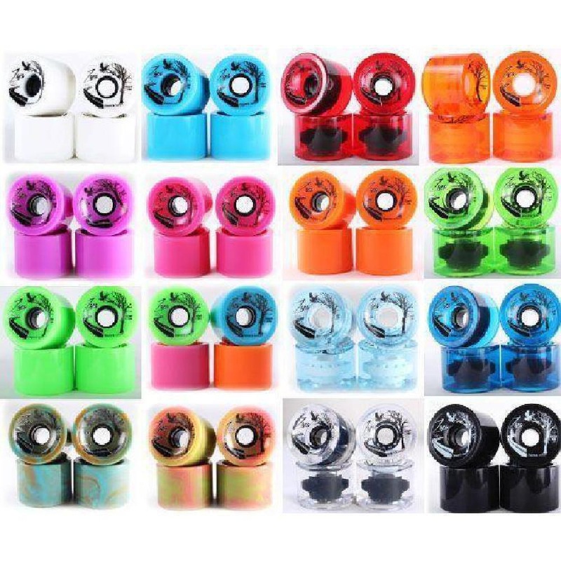 Zaza Longboard Cruiser Wheels 70 mm 78a Duro White