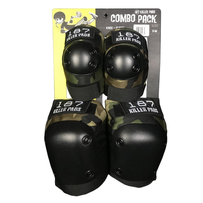 187 Killer Pads Combo Pack Pad Set Elbow Pads / Knee Pads XS Camo