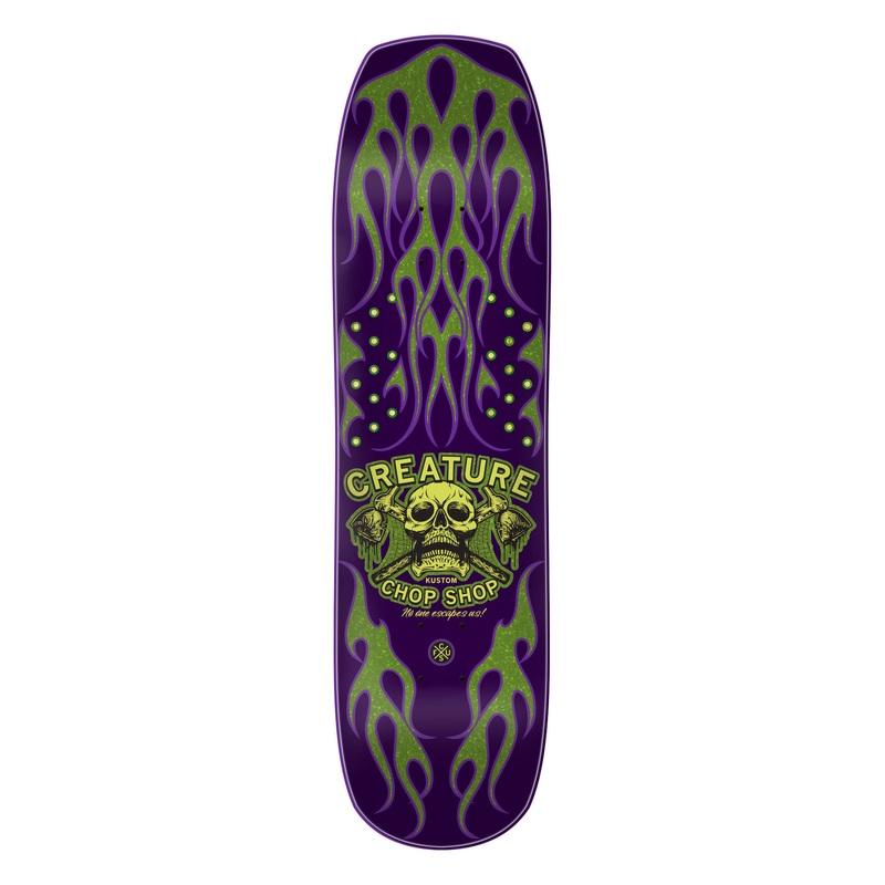8.5in Chop Shop Flame Shaped Creature Skateboard Deck No Color 8.50in x 32.05in