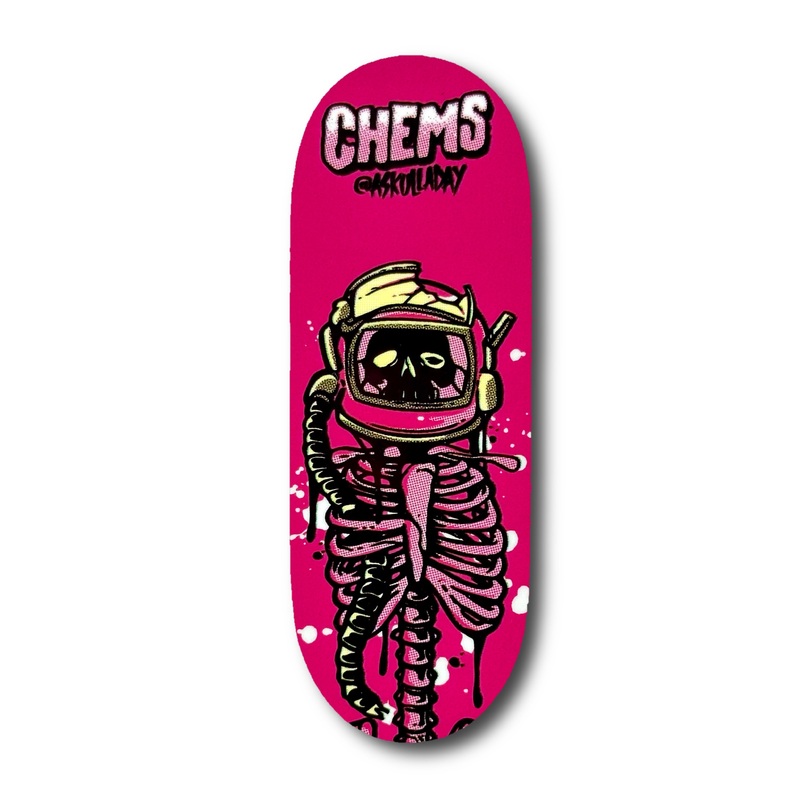 Chems Pink Cadet askulladay Fingerboard Deck 29mm Mid-Pro Popsicle