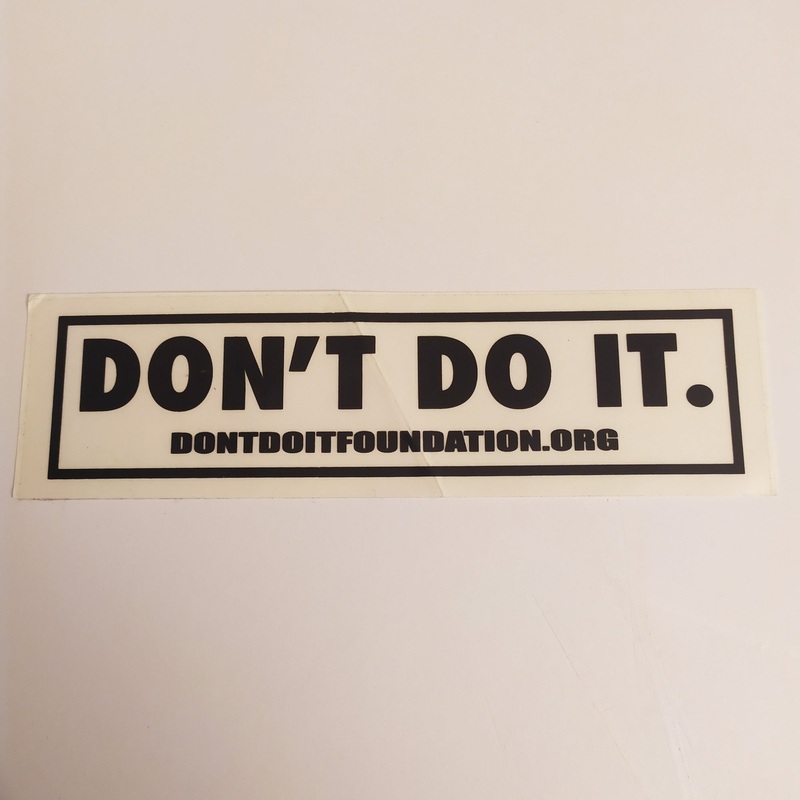 Consolidated Skateboards “Don’t Do It” Sticker (creased)
