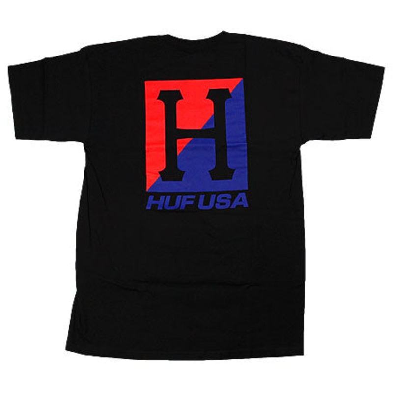 HUF Stadium Relay T Shirt Black Large