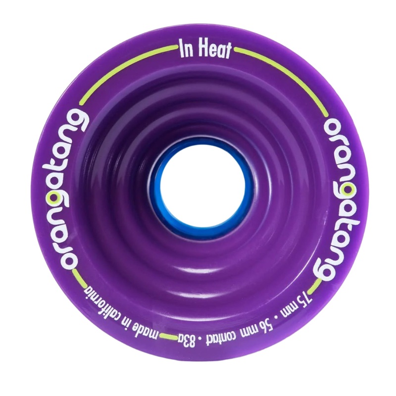 Orangatang In Heat Longboard Wheels Purple 75MM 83A 75mm
