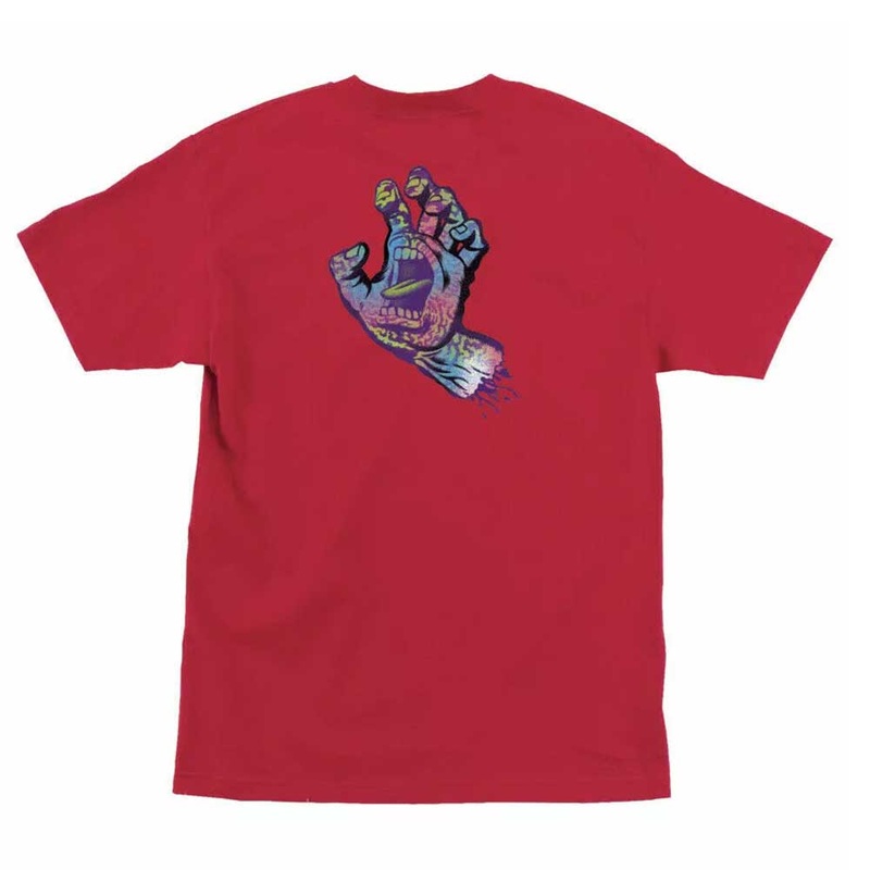 Santa Cruz Screaming Hand Short Sleeve T-Shirt Small Red