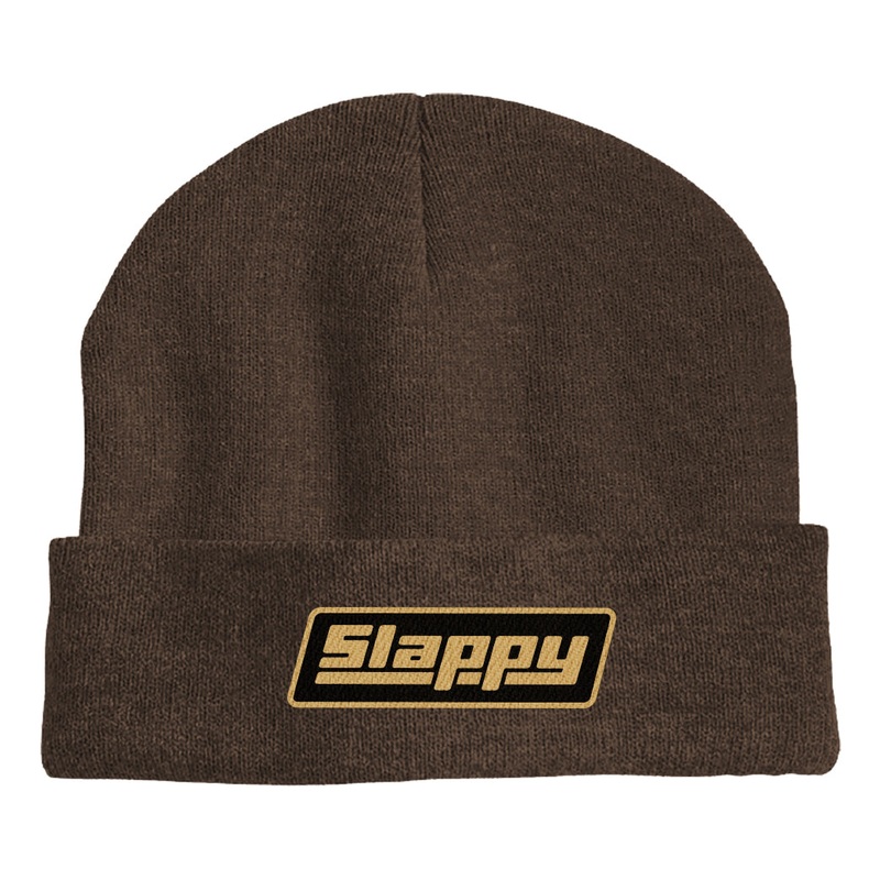 SLAPPY “OG LOGO” ROLL UP BEANIE Brown