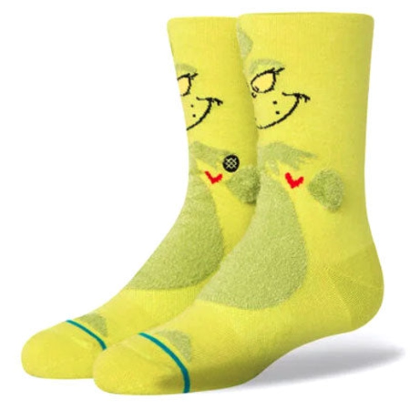 Stance 3D Grinch Kids Socks Green Large