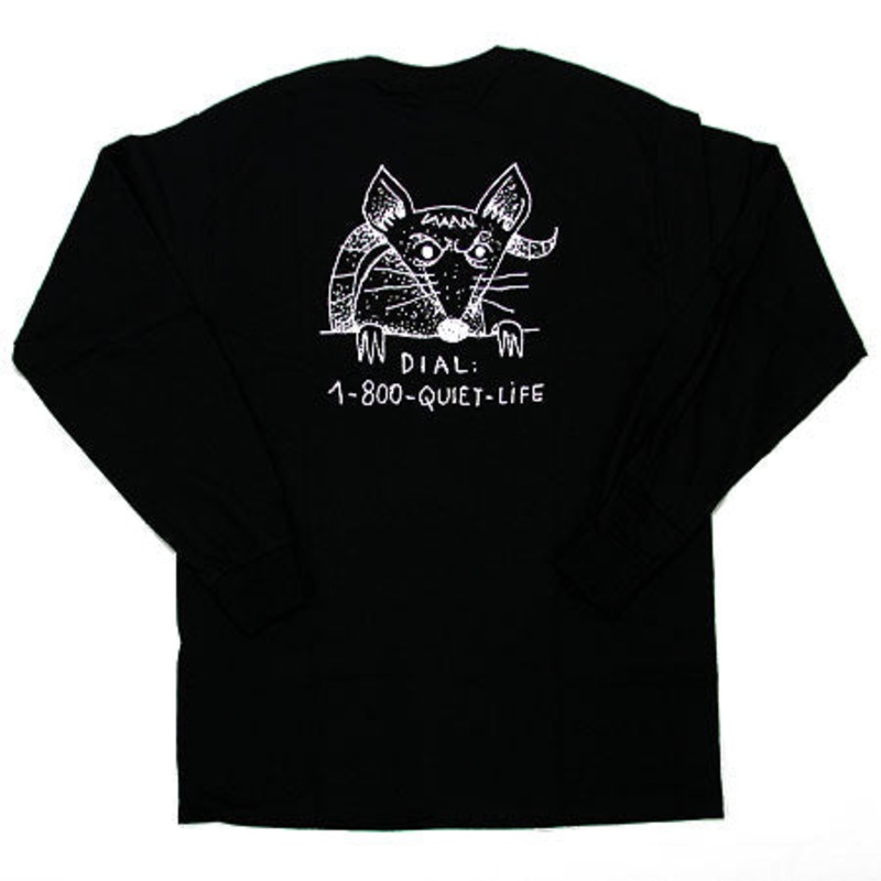 The Quiet Life Dial A Rat Long Sleeve T Shirt Black Medium