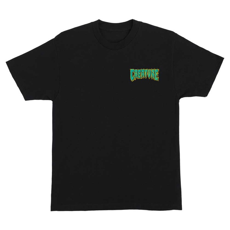 44156272 Logo Spill Heavyweight Tee Black Mens Creature LG
