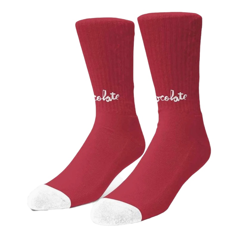 Chocolate Lost Chunk Socks Red OS