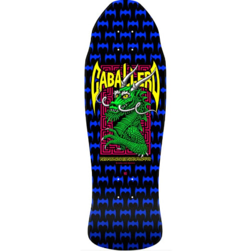Powell Peralta Steve Caballero Street Dragon Black, Blue Reissue Skateboard Deck 9.625″ 9.625″