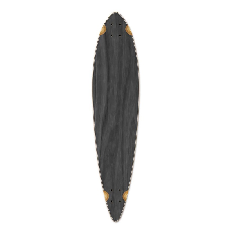 Punked Pintail Blank Longboard Deck – Stained Black Deck