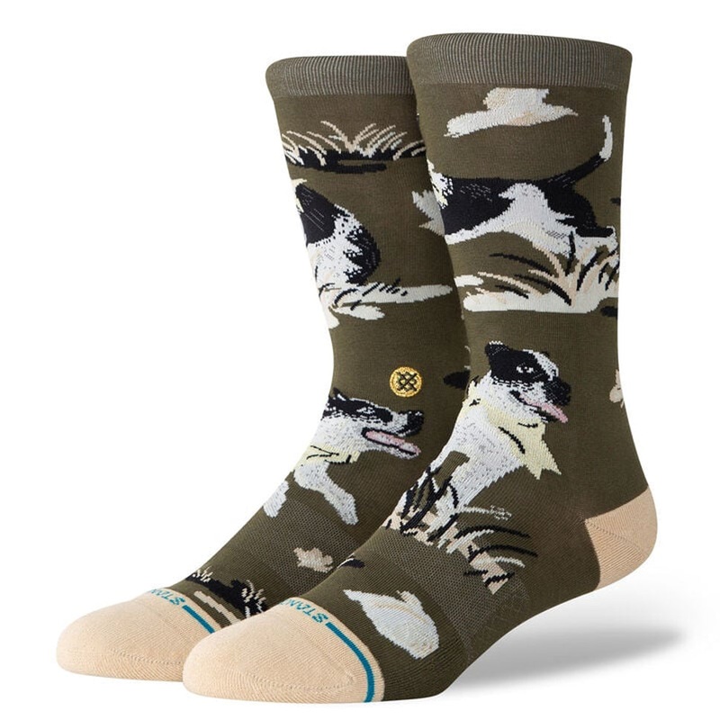Stance Ishod Crew Socks Dark Green Large