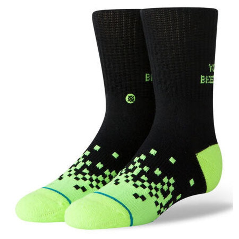 Stance You Have Been Hacked Kids Socks Black/ Green Youth Large