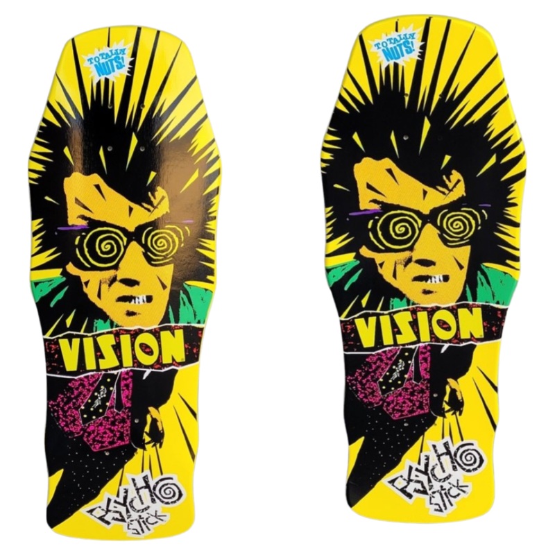 Vision Psycho Stick “Double Take” Gripped 10″ Skateboard Deck