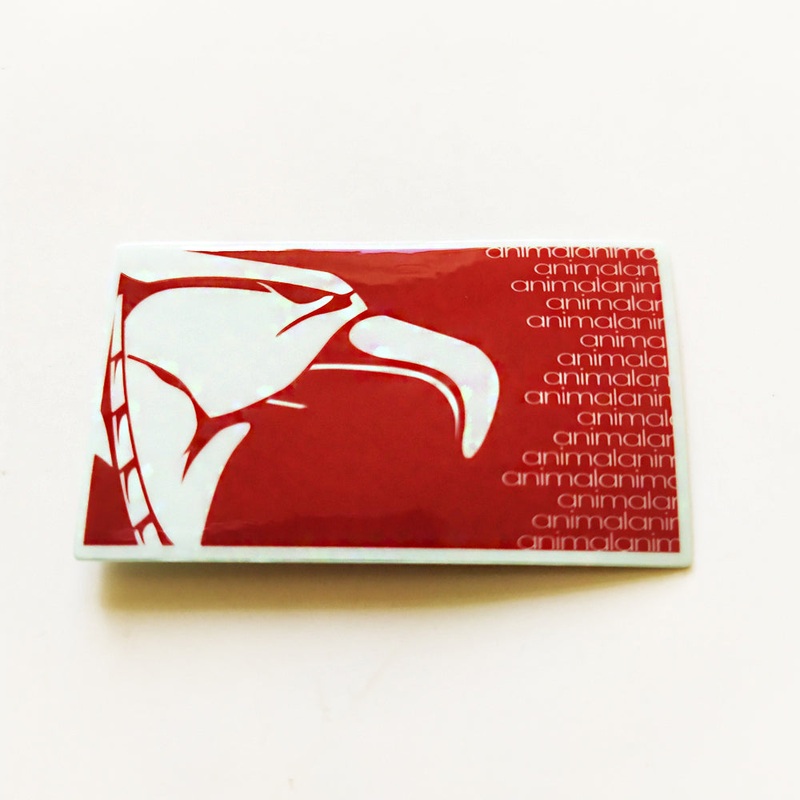 Animal Bikes BMX Sticker / Decal – 4.5 cm across approx – Maroon