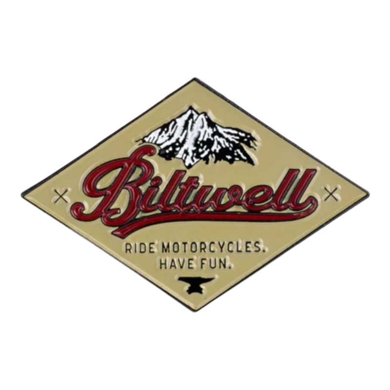 Biltwell Enamel Pin – CRS Red/Beige OS