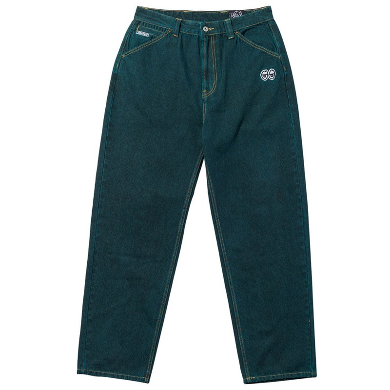 Eyes Green Overdye Denim Krooked Pant XSM