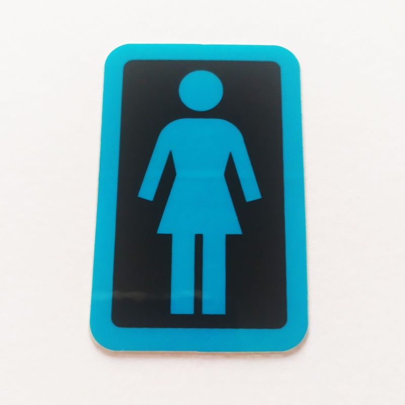 Girl Skateboard Sticker – 5.5 cm high approx