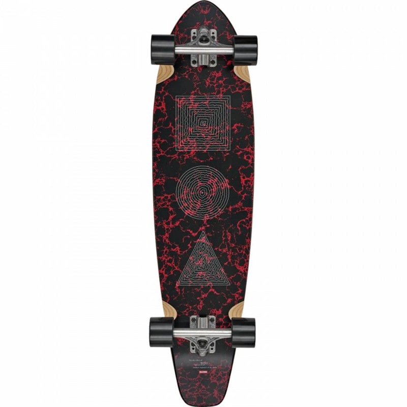 Globe The All Time Marble Stack Red 35″ Kicktail Longboard