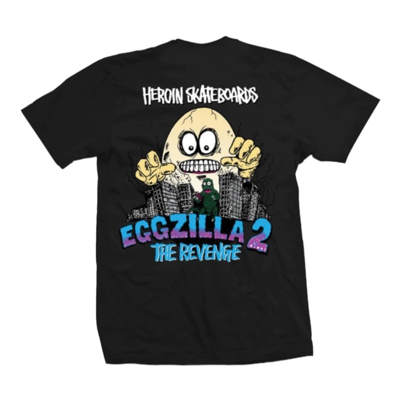Heroin Eggzilla 2 T Shirt Black S