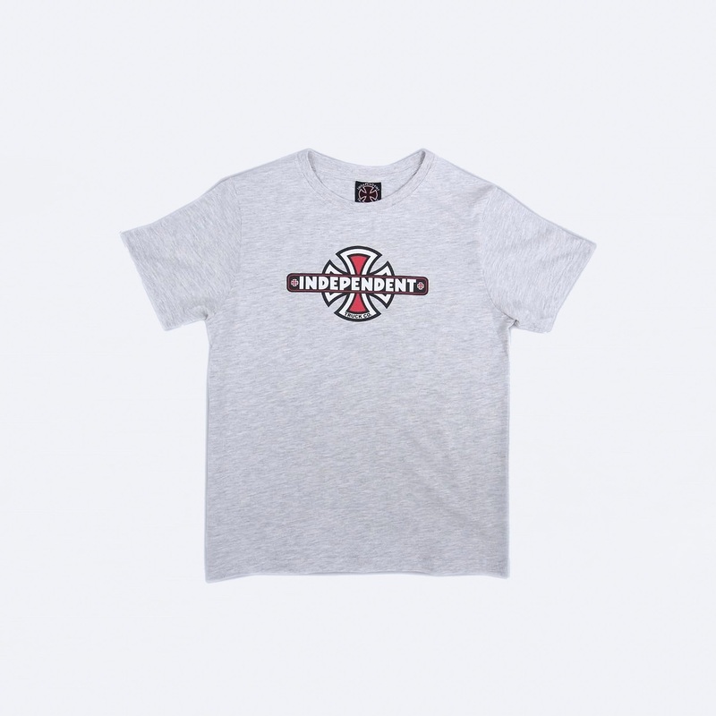 Independent Vintage Cross Youth T-Shirt Athletic Heather Small