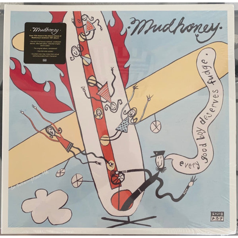 Mudhoney  Every Good Boy Deserves Fudge Blue Splatter/ Red Color Vinyl 2xLP Vinyl LP Record