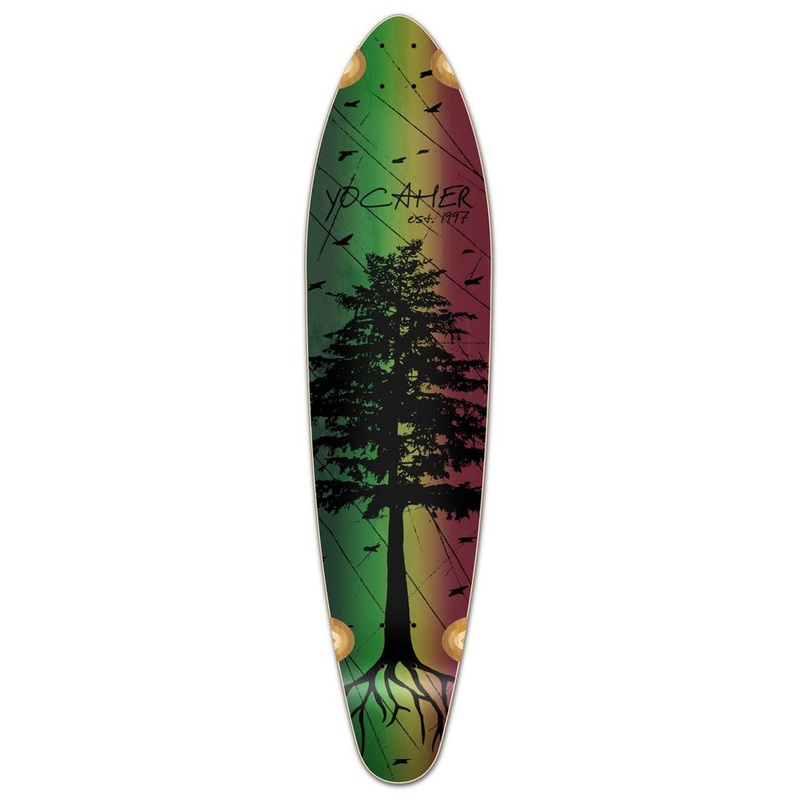 Punked Kicktail Longboard Deck – In the Pines : Rasta Deck