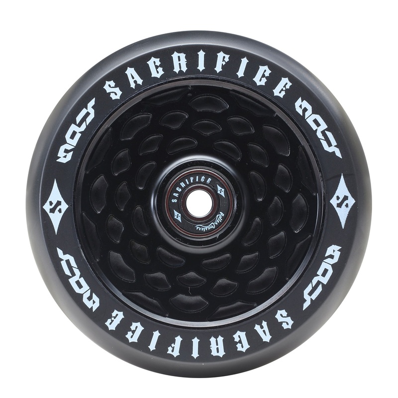 Sacrifice Spy Peephole Wheels 110mm – Black/ Black (x 2 / Sold as a pair)