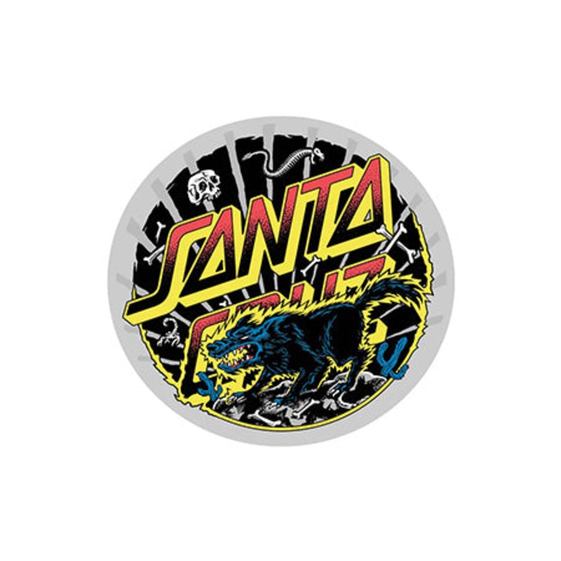 Santa Cruz Kendall Wolf Dot Sticker Multi 4″