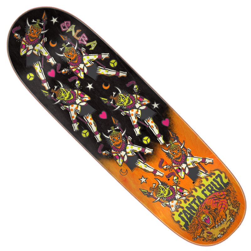 Santa Cruz Salba Firedance Shaped Deck Multicolor 8.8 x 32.08 WB:14.125