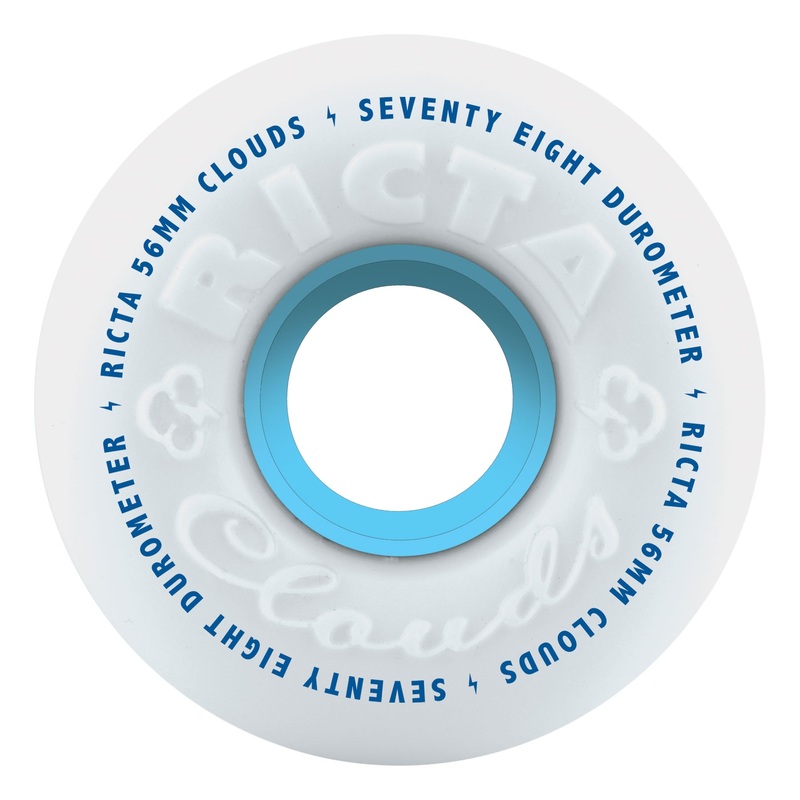 56mm Clouds 78a Ricta Skateboard Wheels White 56mm