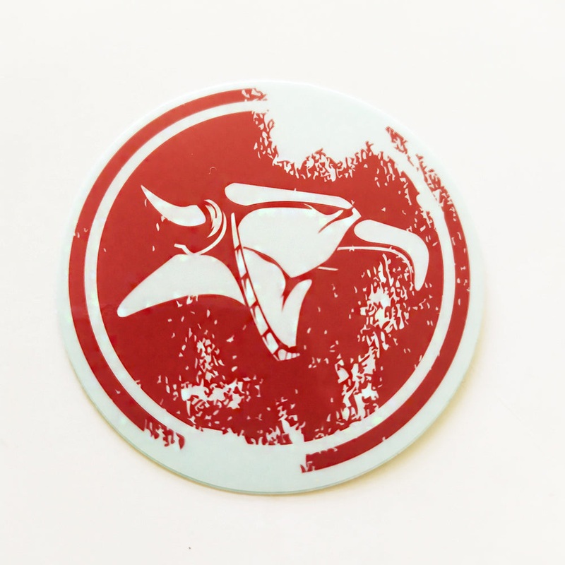 Animal Bikes BMX Sticker / Decal – 5 cm across approx – Maroon
