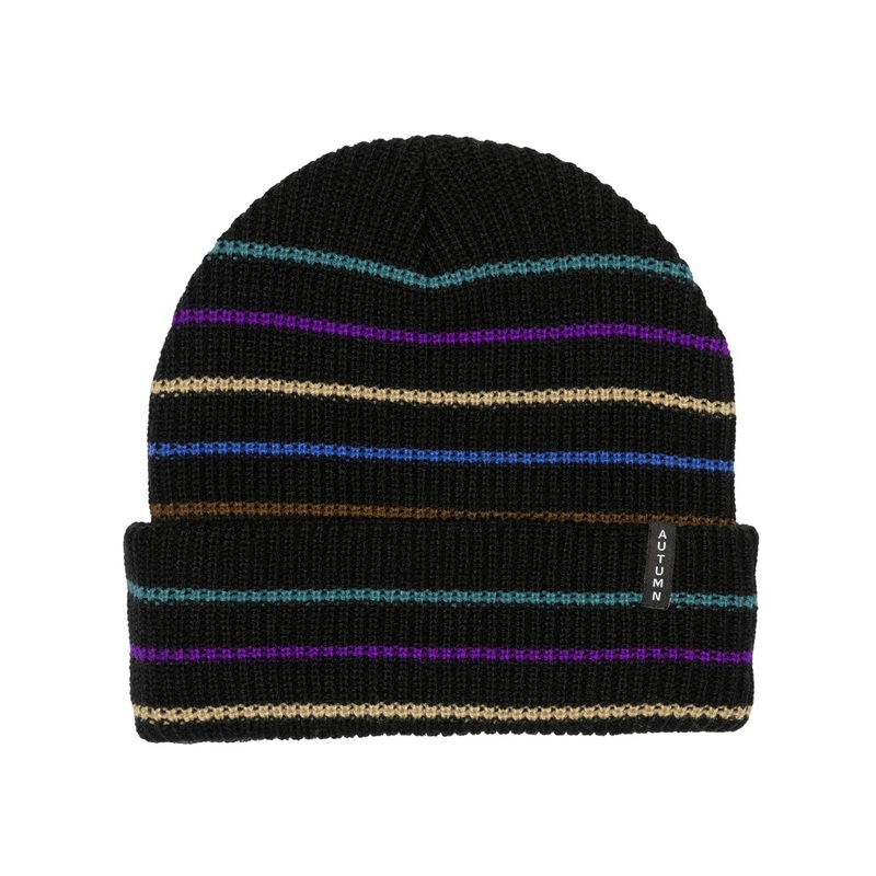 Autumn Multi Stripe Beanie 2024 Black