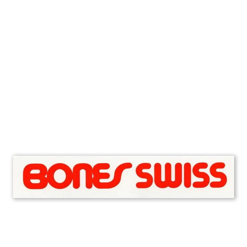 Bones Swiss 6.5″  Logo Sticker – Red / White