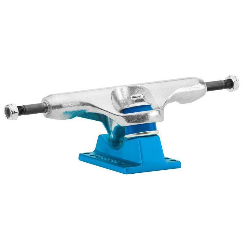 Caliber Standard 9″ Raw/Satin Blue Skateboard Longboard Trucks | set of 2