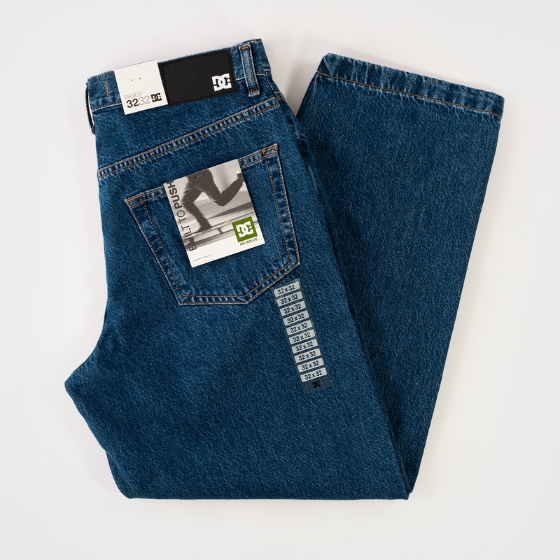 DC Worker Baggy Denim Pant – Stone Indigo 28×32″