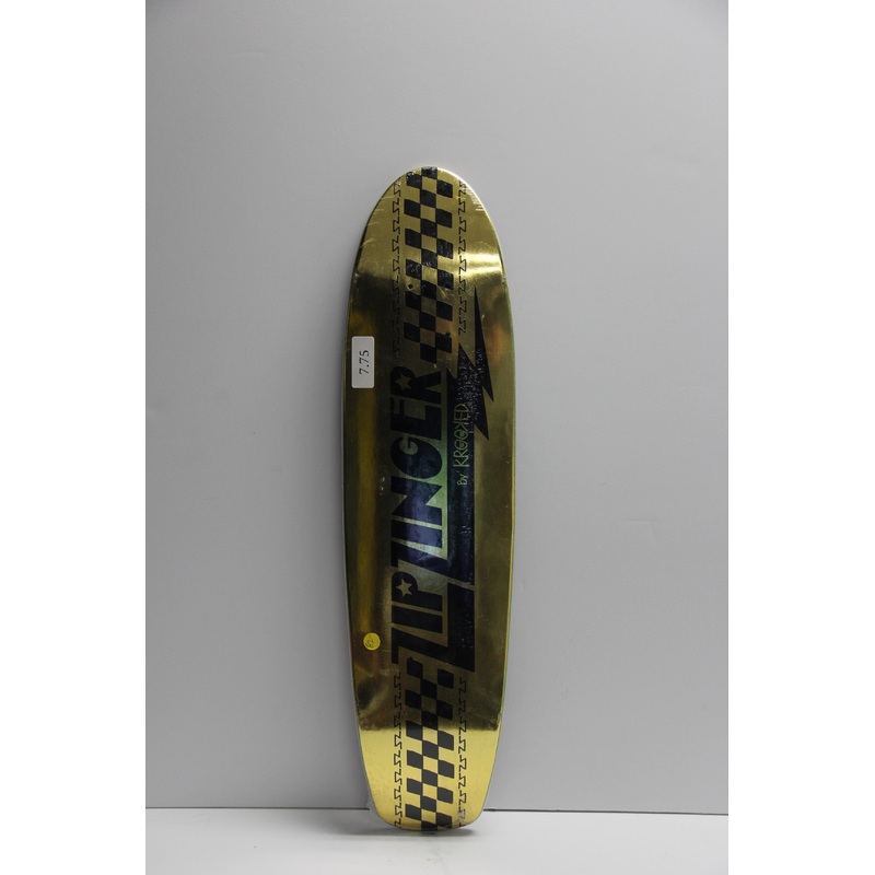 Krooked Skateboards Zip Zinger Foil Gold Skateboard Deck